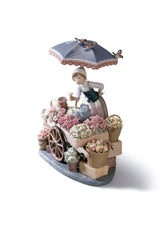 Flowers Of The Season Woman Sculpture